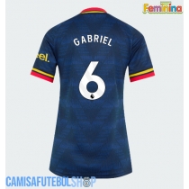 Camisa de time de futebol Arsenal Gabriel Magalhaes #6 Replicas 2º Equipamento Feminina 2026-27 Manga Curta